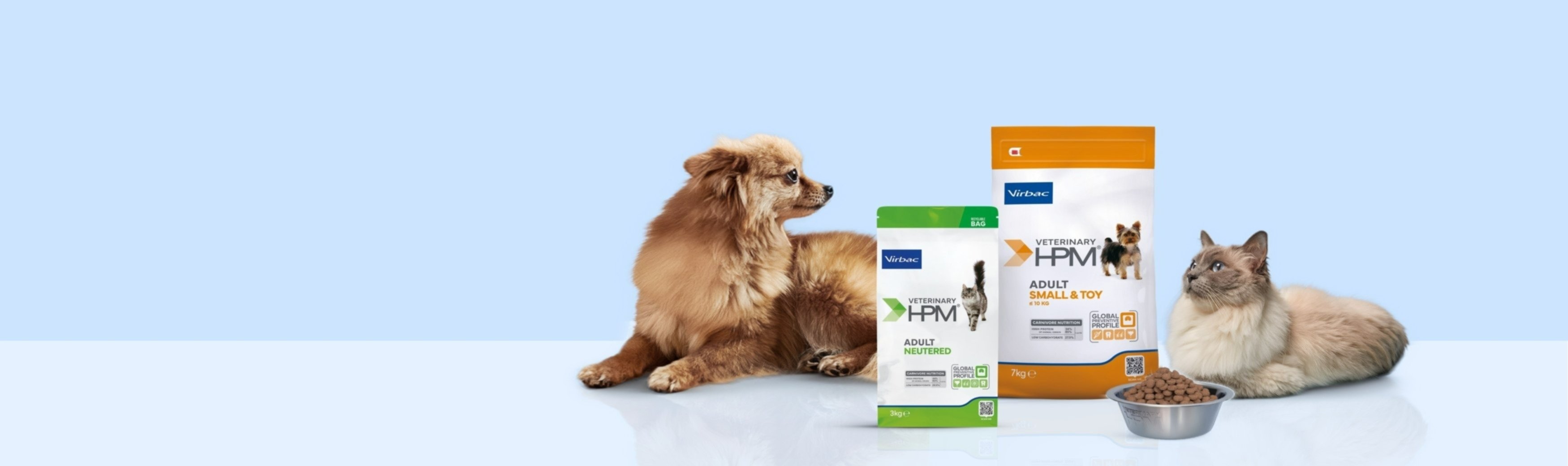 Hero banner Dog small and toy and neutered cat